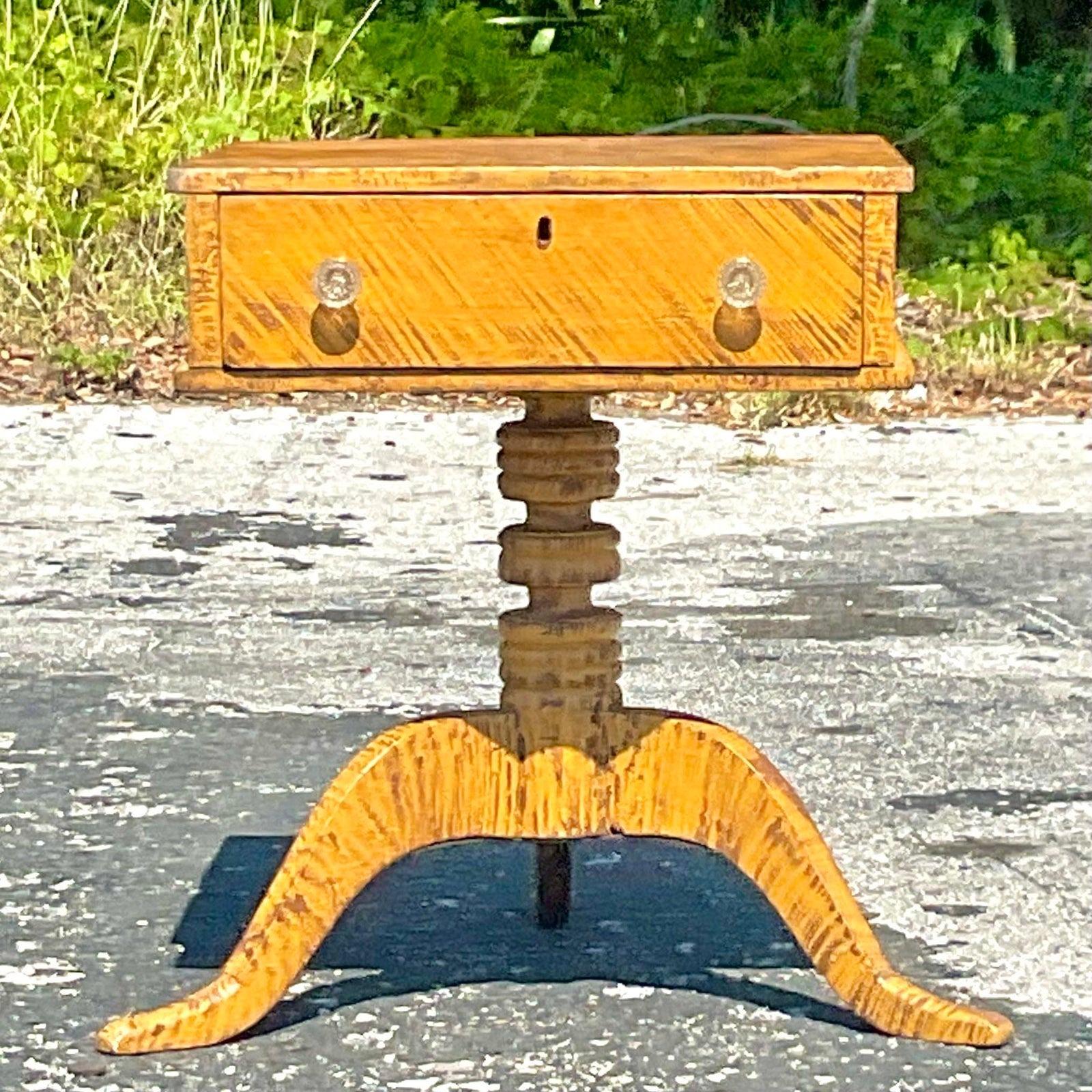 Late 19th Century Painted Side Table In Good Condition For Sale In west palm beach, FL