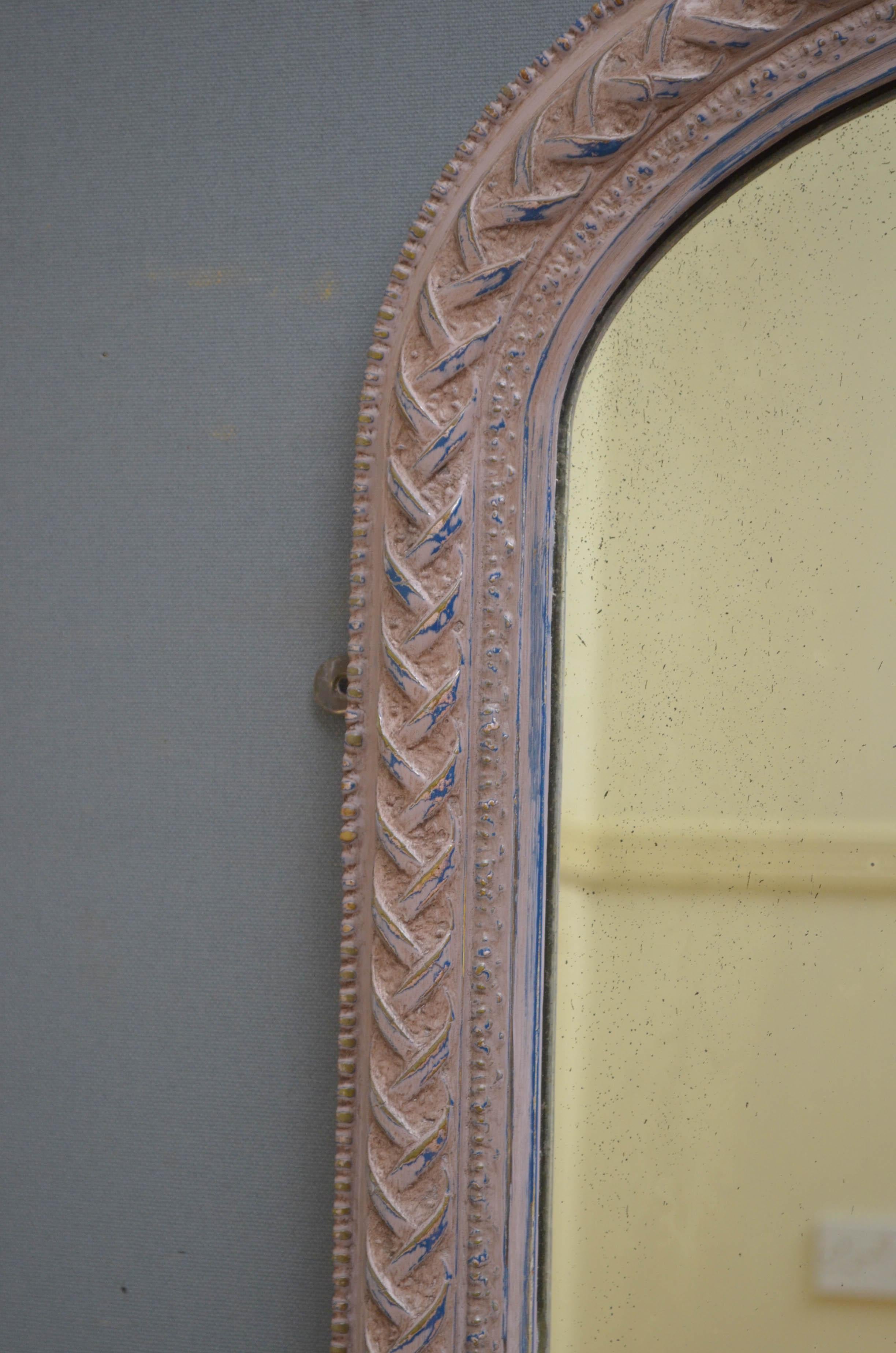 European Late 19th Century Painted Wall Mirror For Sale