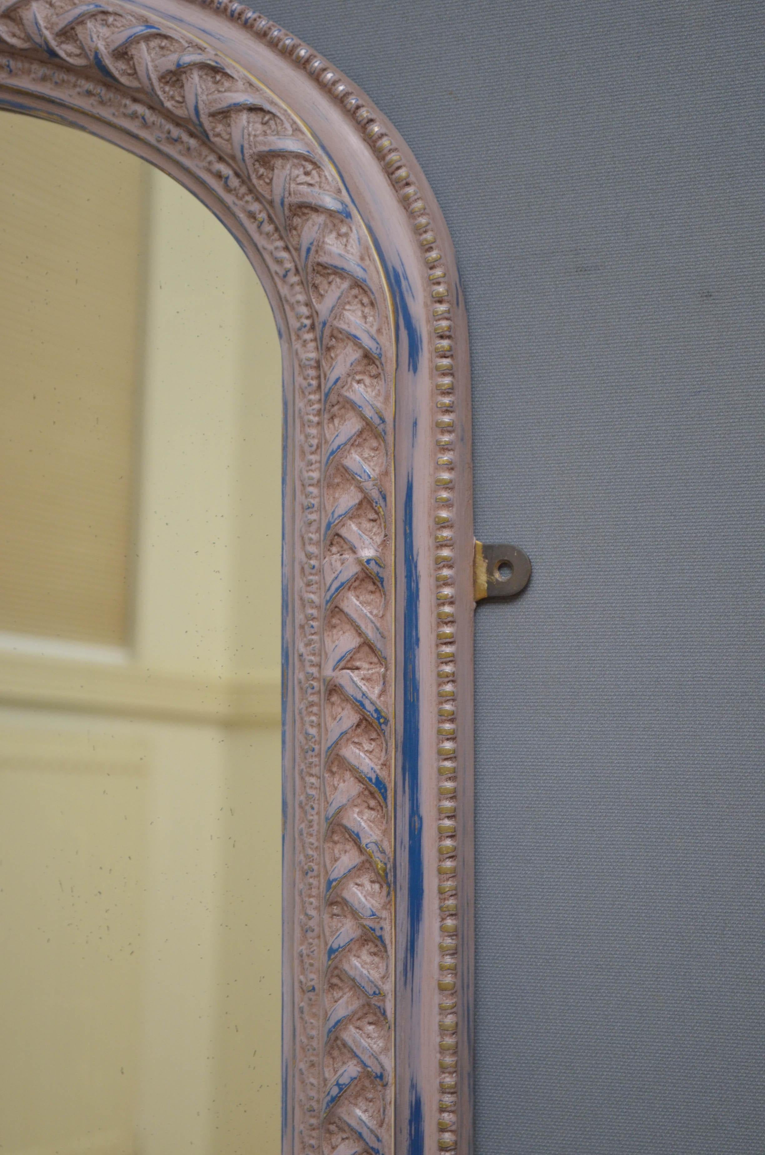 Late 19th Century Painted Wall Mirror For Sale 1