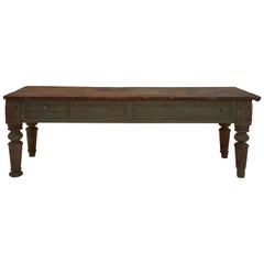 Antique Late 19th Century Painted Wood Farm Table