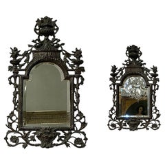 Spätes 19. Jahrhundert, Paar Bronzespiegel