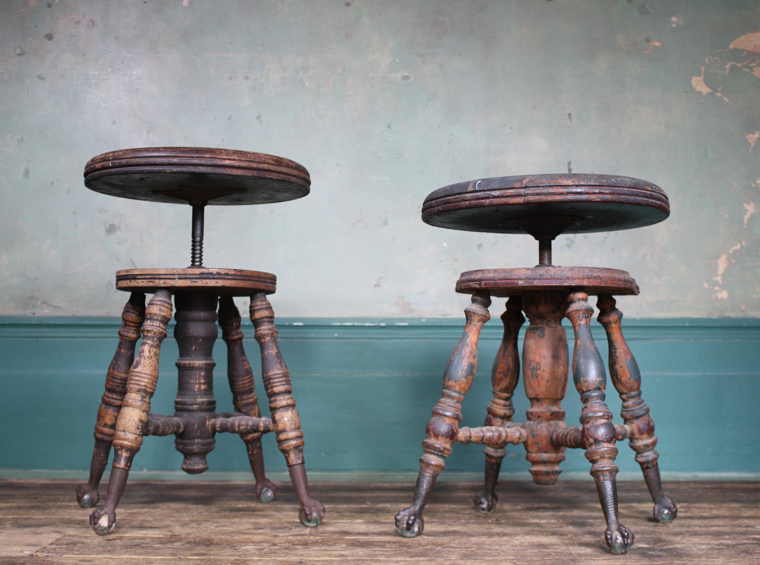 Late 19th Century Pair of Charles Parker & Co Piano Stools, Side Tables 9