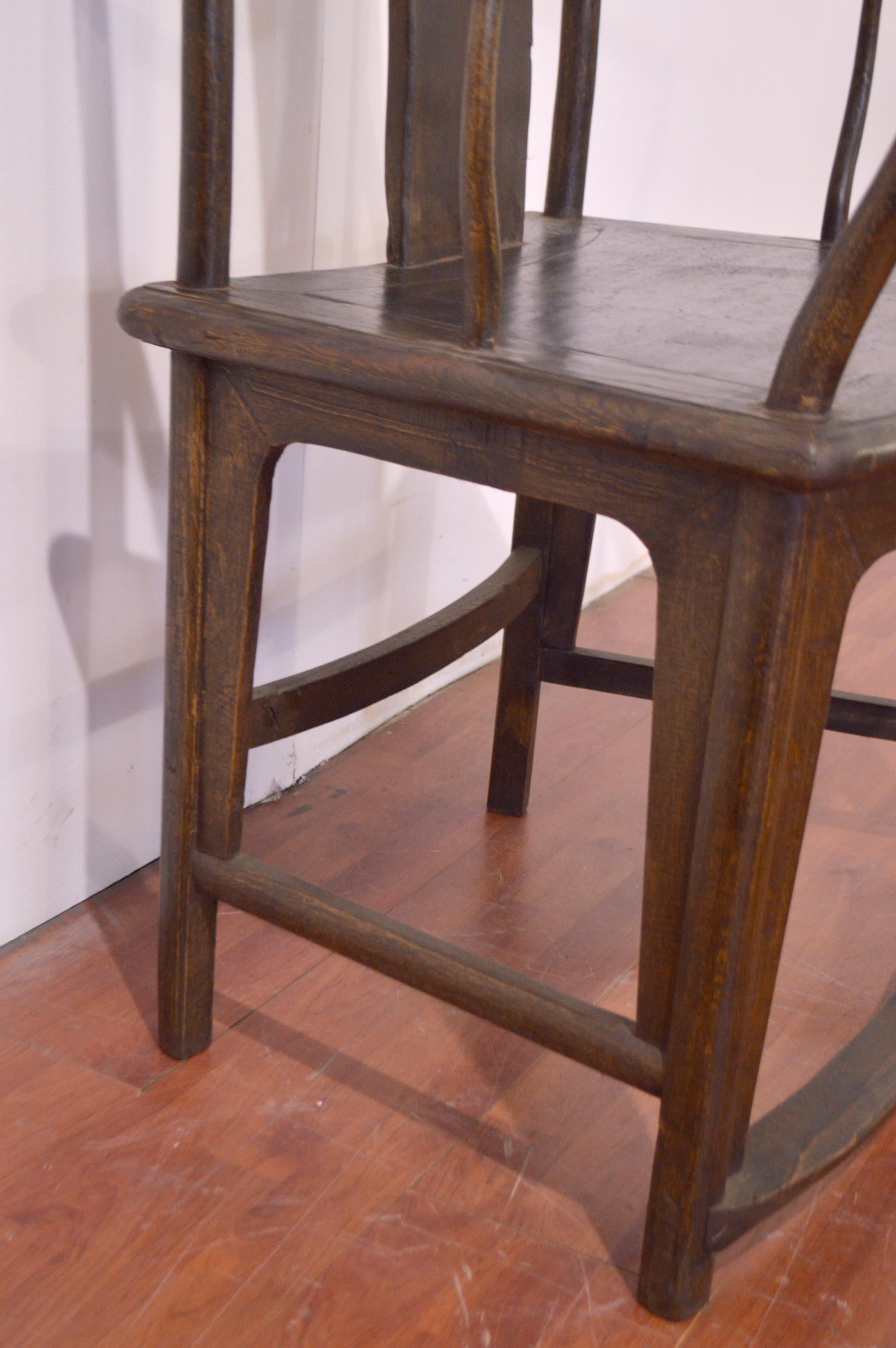Late 19th Century Pair of Chinese Chairs For Sale 4