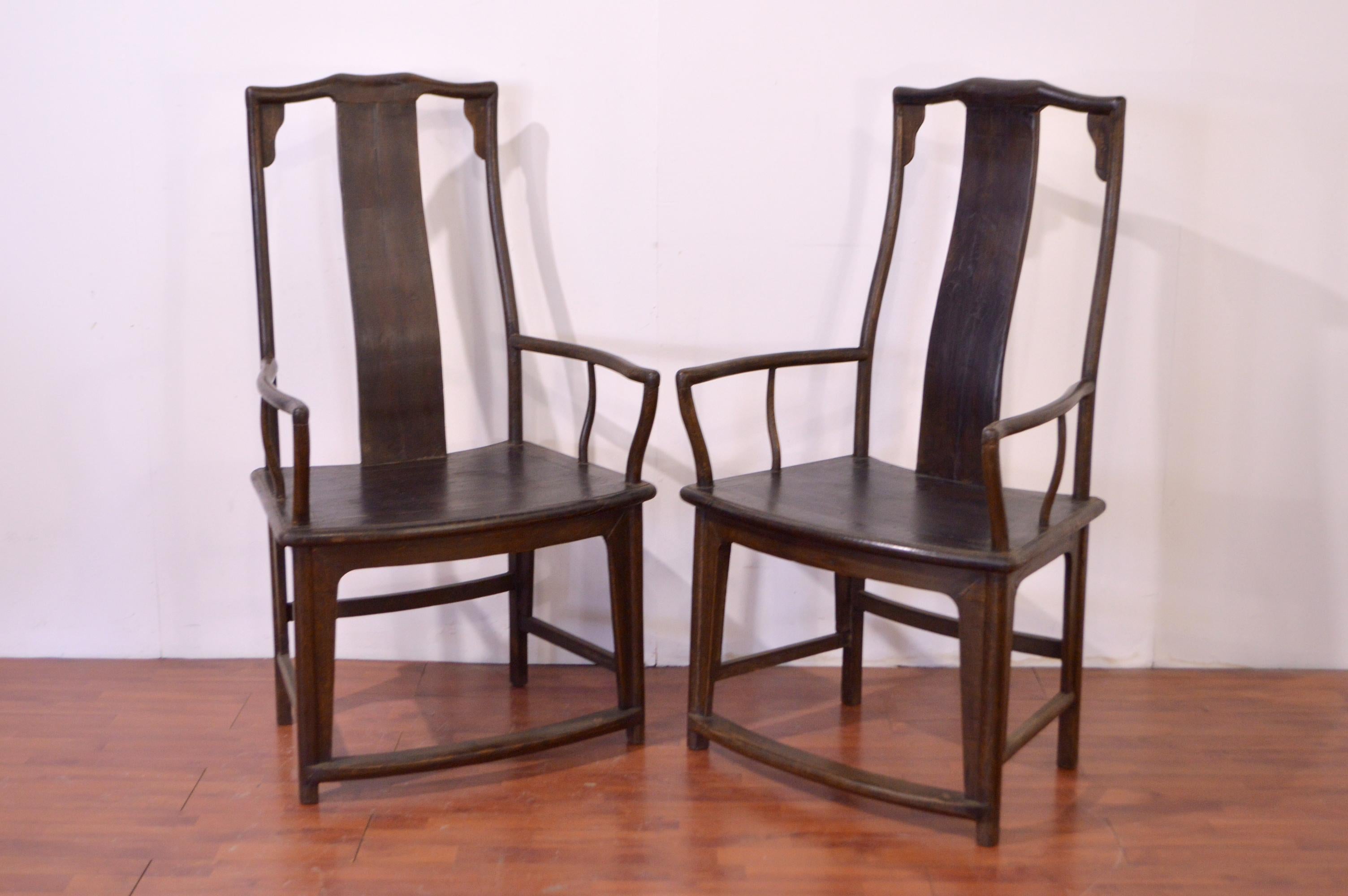 Late 19th Century Pair of Chinese Chairs For Sale 6