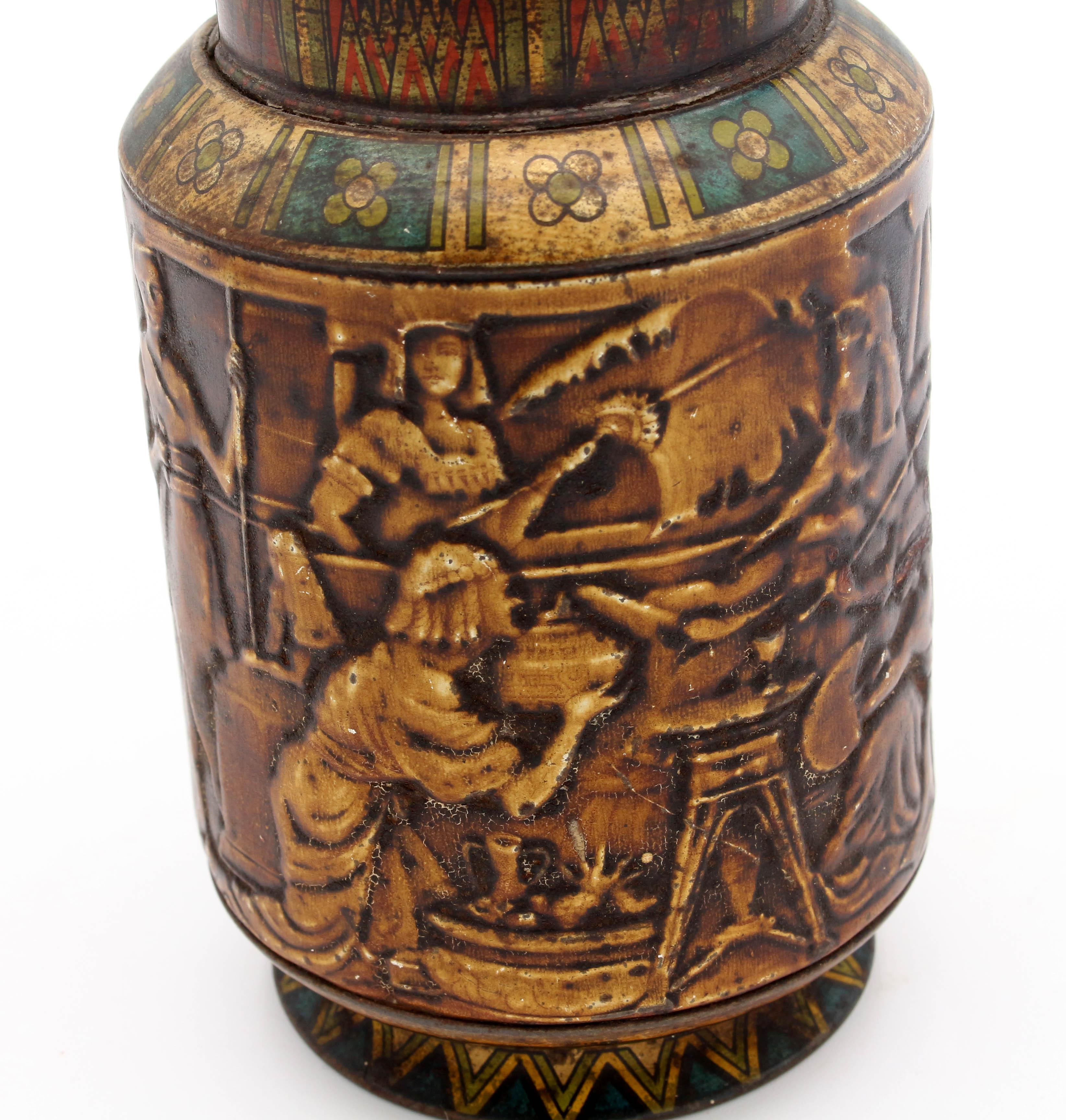 Métal Paire d'urnes canopes de style Revive égyptien de la fin du 19e siècle en vente