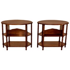 Late 19th Century Pair of English Side Tables