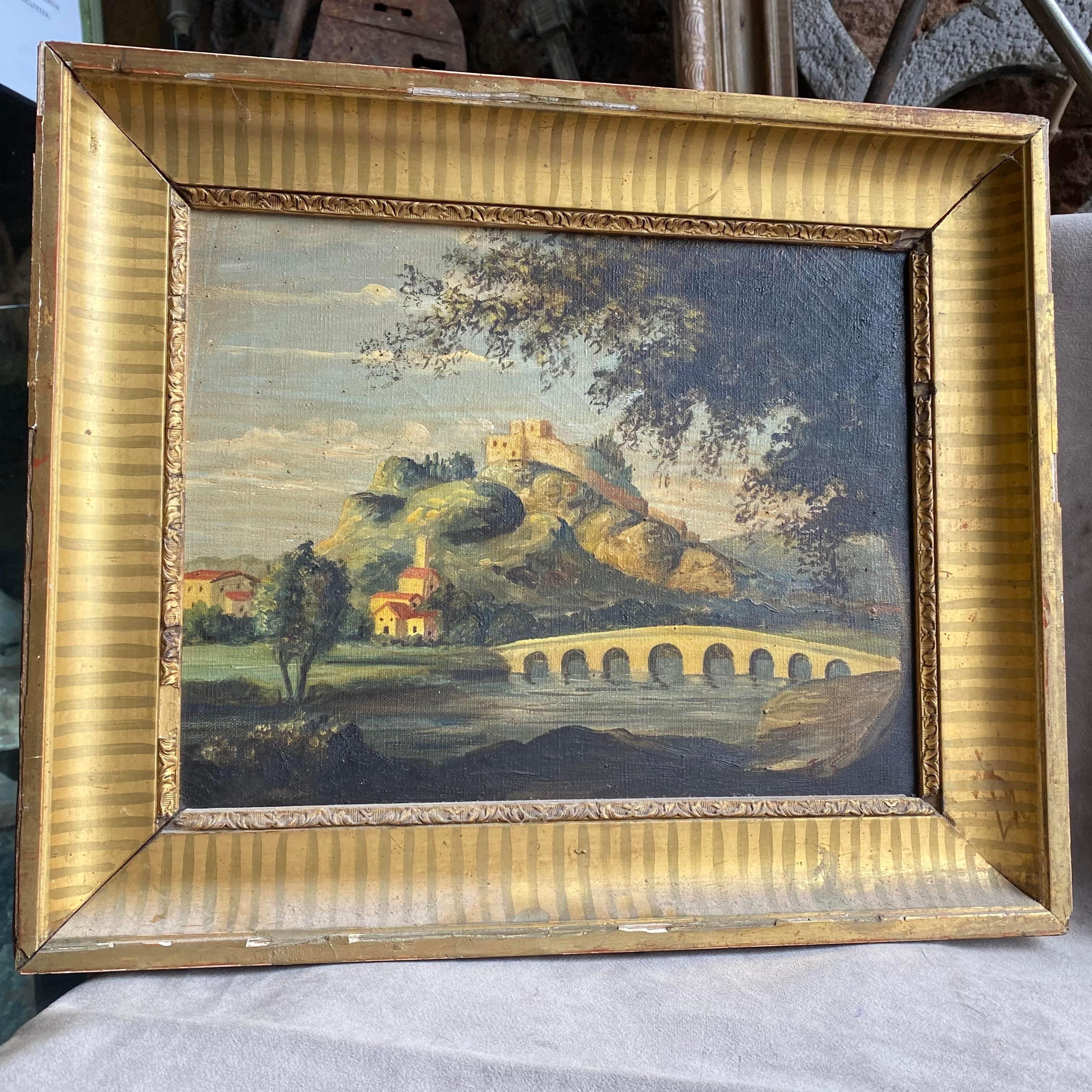 Late 19th Century Pair of Framed Oil on Canvas English Landscapes 4