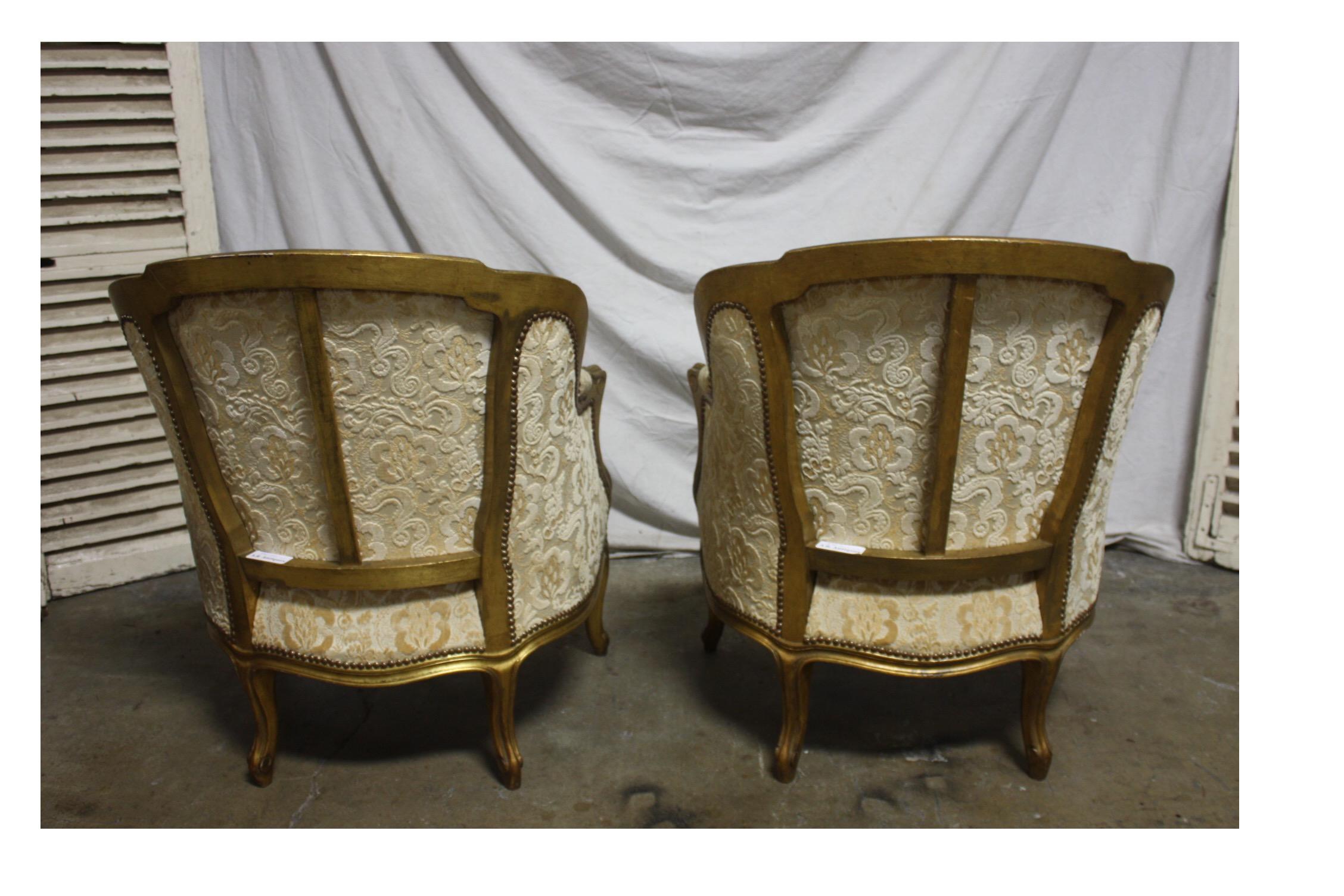 Late 19th Century Pair of French Bergere Chairs 7