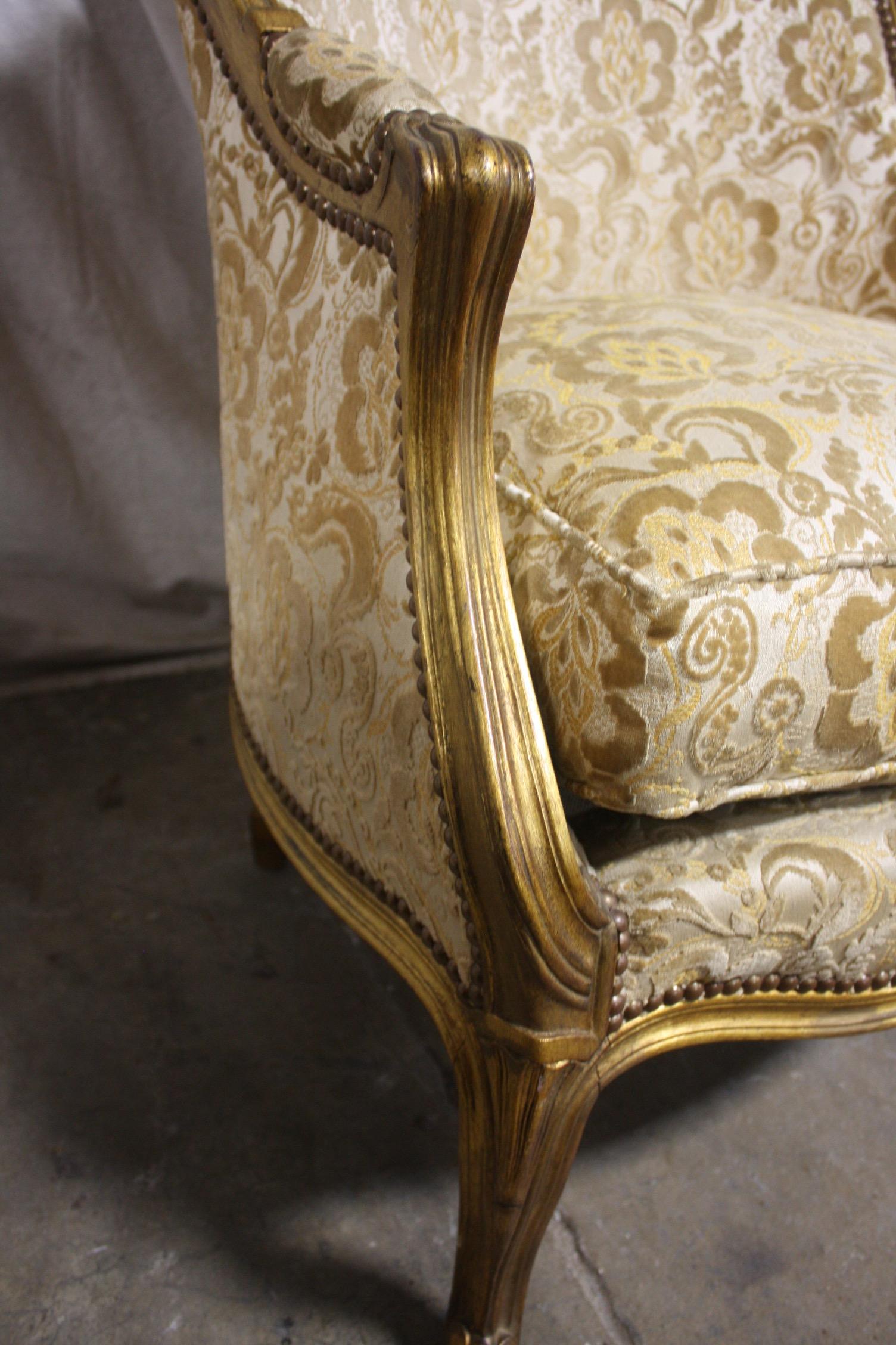 Late 19th Century Pair of French Bergere Chairs 2