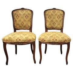 Late 19th Century Pair of French Louis XV Style Side Chairs