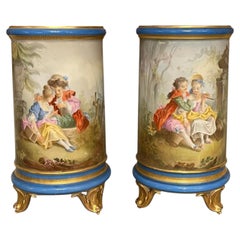 Late 19th Century Pair of French Sèvres Style Porcelain Vases.