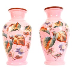 Late 19th Century Pair of Glass Decorative Vases