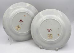 Paire d'assiettes en pierre de fer de la fin du 19e siècle par Ashworth Brothers