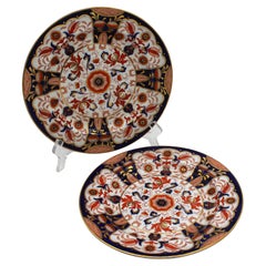 Late 19th Century Pair of Ironstone Plates by Ashworth Brothers