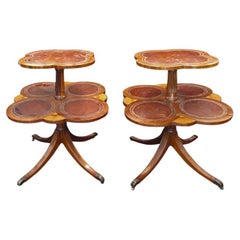 Late 19th Century Pair of J.B. Van Sciverdel Mahogany Small Tables