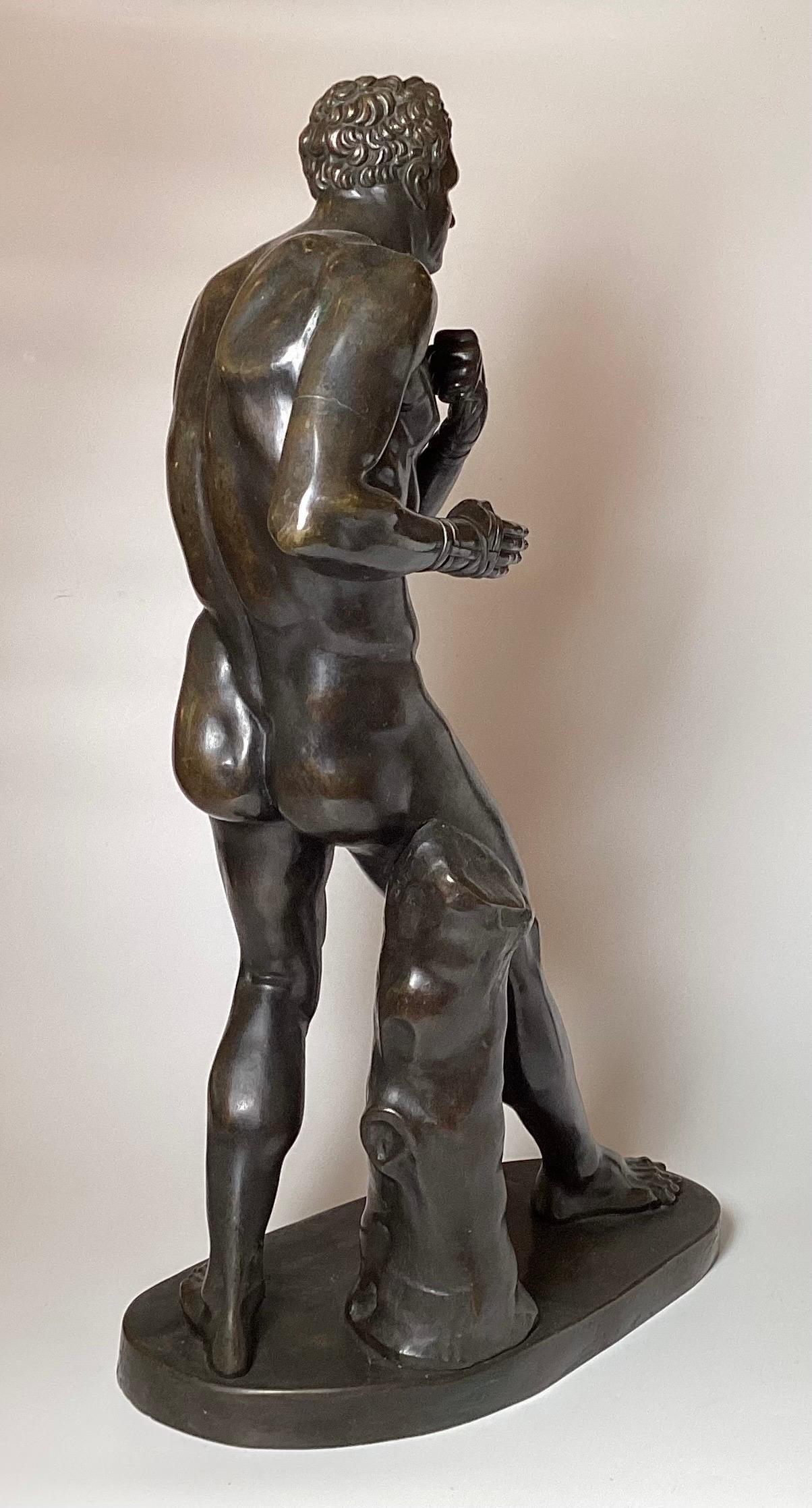 Late 19th Century Pair Of Large Bronze Male Greek Wrestlers- Creugas & Damoxenos For Sale 2