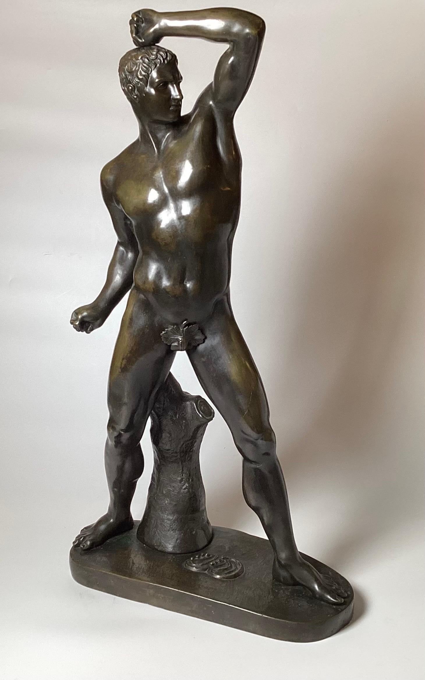 Late 19th Century Pair Of Large Bronze Male Greek Wrestlers- Creugas & Damoxenos For Sale 4