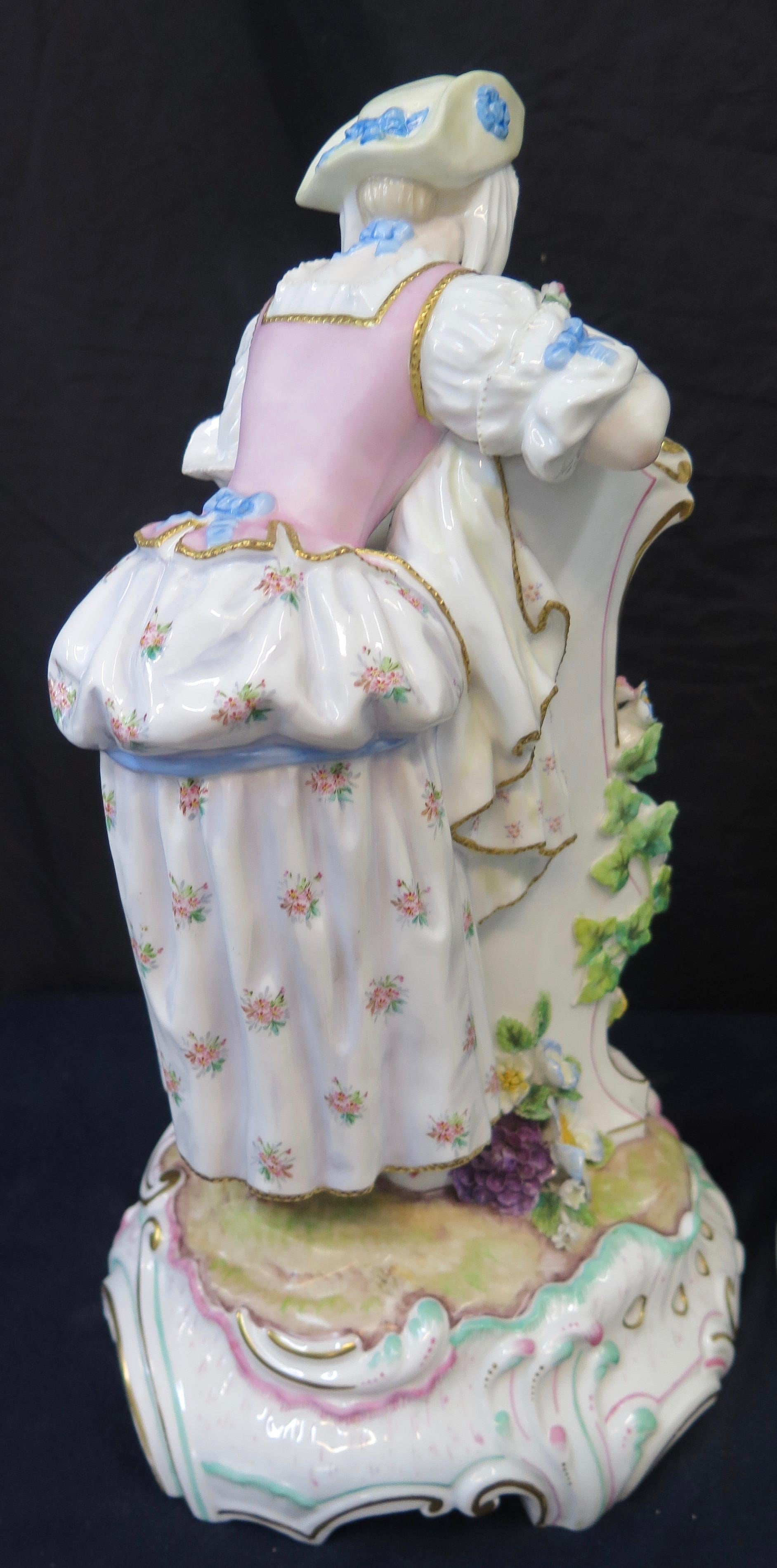 Late 19th Century Pair of Large Paris Porcelain Statues For Sale 6