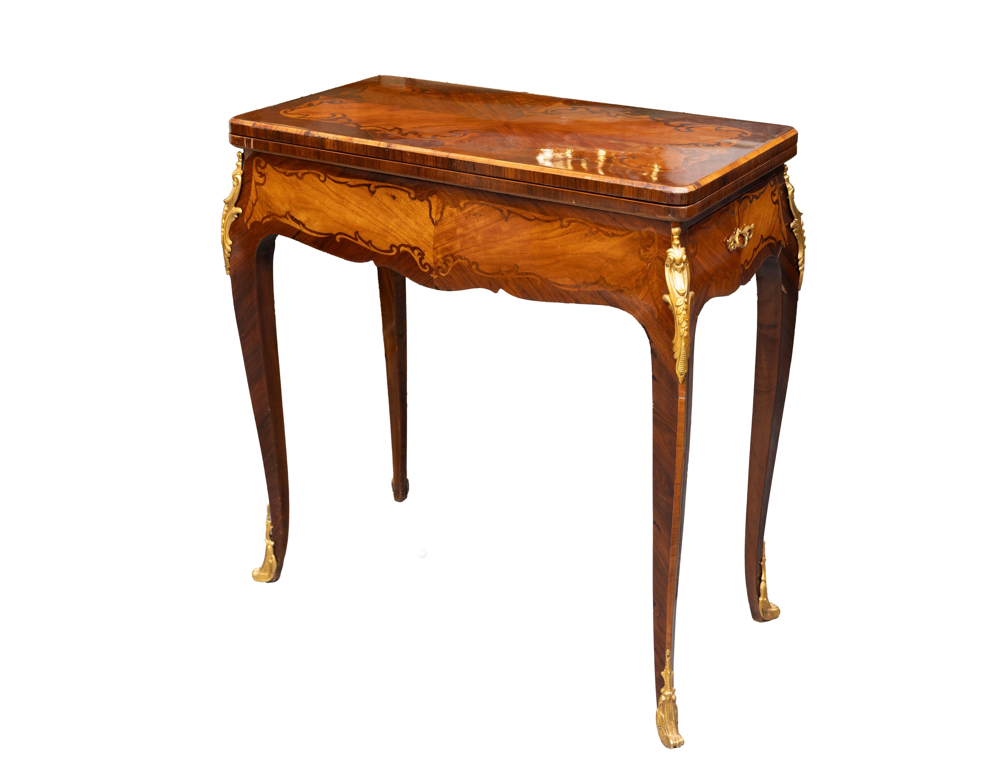 Late 19th Century Louis XV Style Game Tables, Pair available For Sale 3