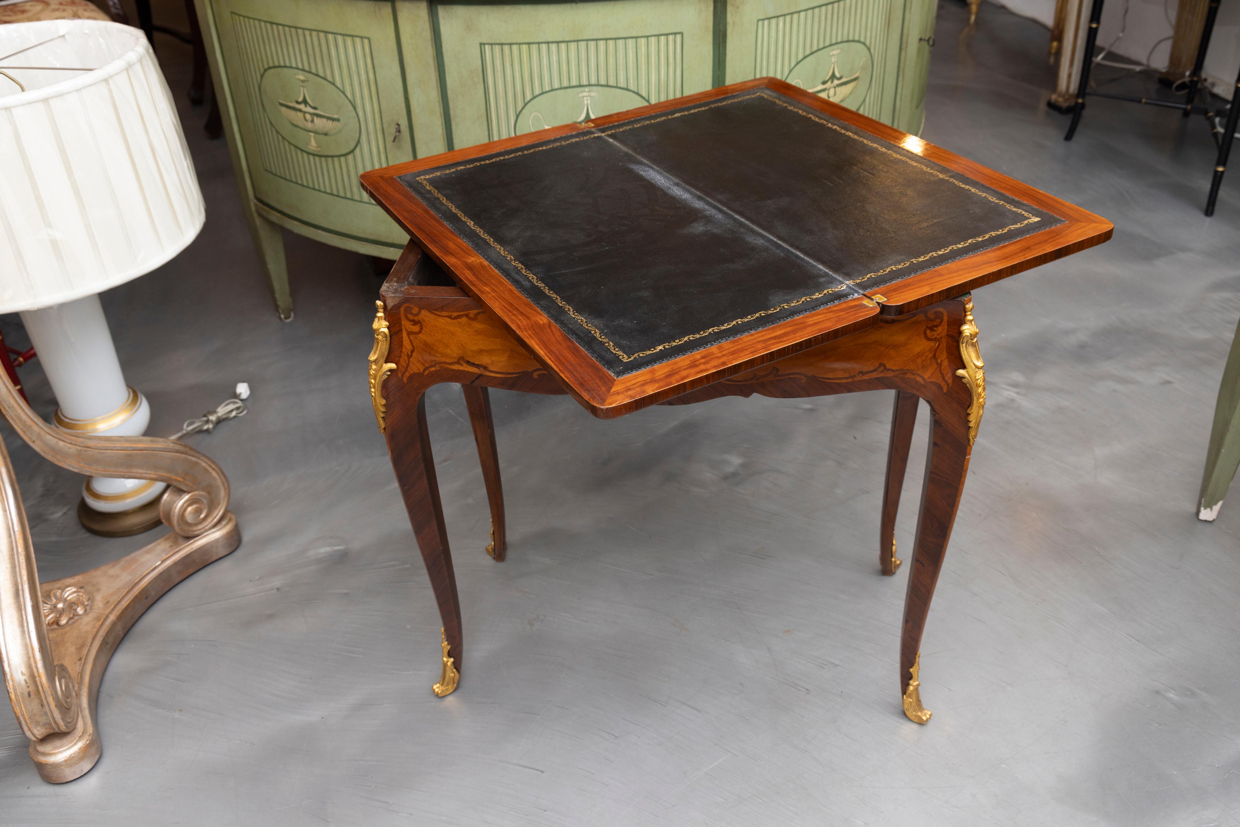 Louis XVI Late 19th Century Louis XV Style Game Tables, Pair available For Sale