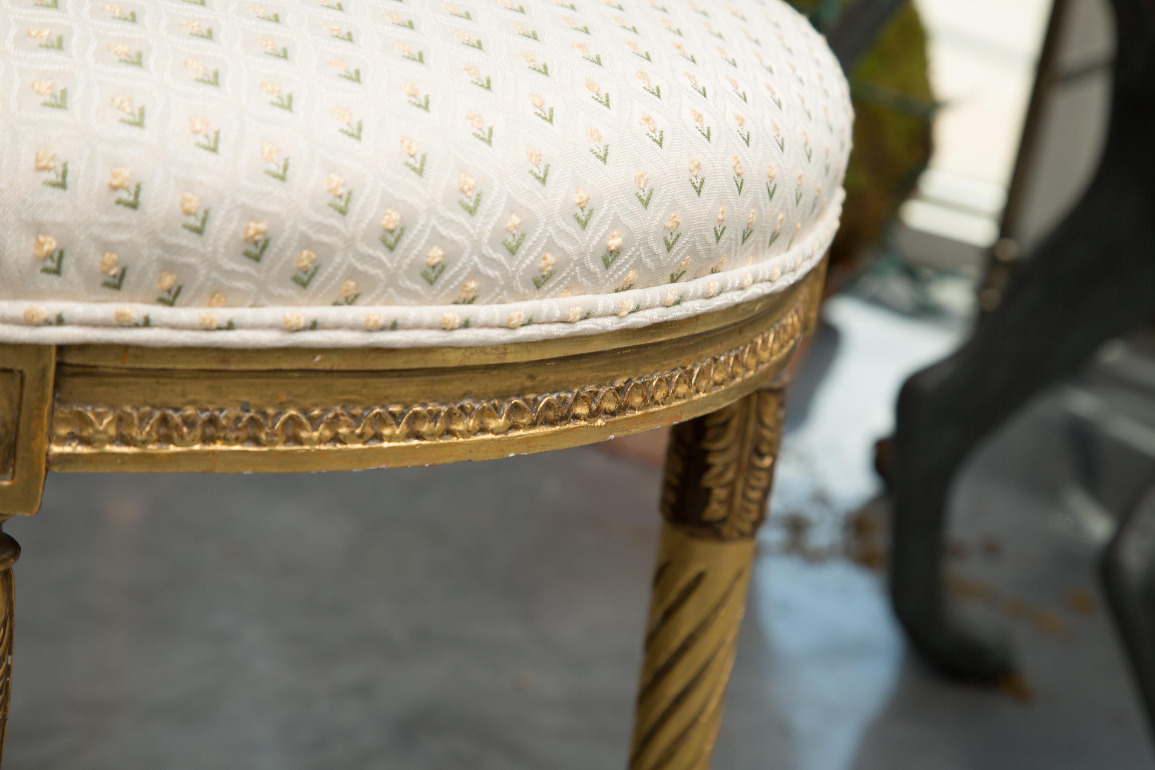 Late 19th Century Pair of Louis XV Style Giltwood Side Chairs In Good Condition In WEST PALM BEACH, FL
