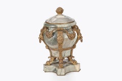 Late 19th Century Pair of Louis XV Style Ormolu and Marble Urns