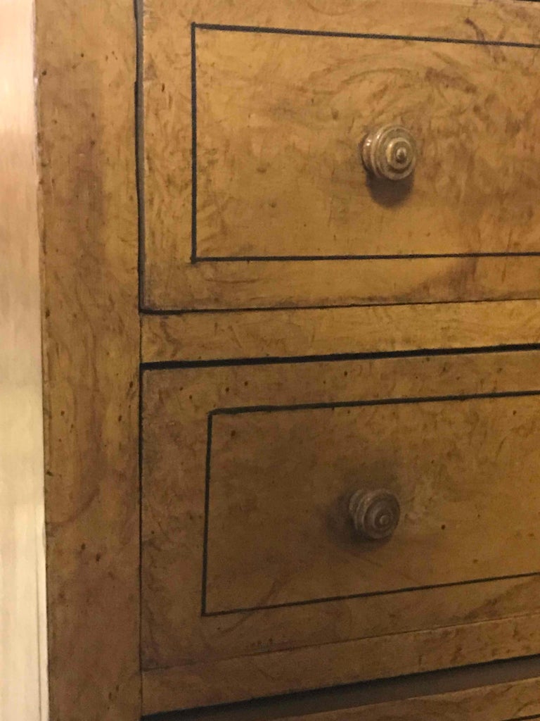 Late 19th Century Pair of Swedish Faux MarbleTop Chests of Drawers For