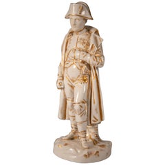 Late 19th Century Paris Porcelain Standing Statue of Napoleon Bonaparte