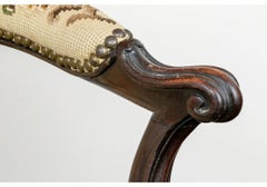 Parlor-Stuhl des späten 19. Jahrhunderts mit Nadelspitze-Polsterung