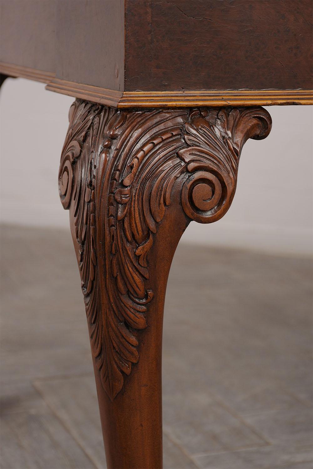 Late 19th Century Partners Desk with Embossed Leather Top 1