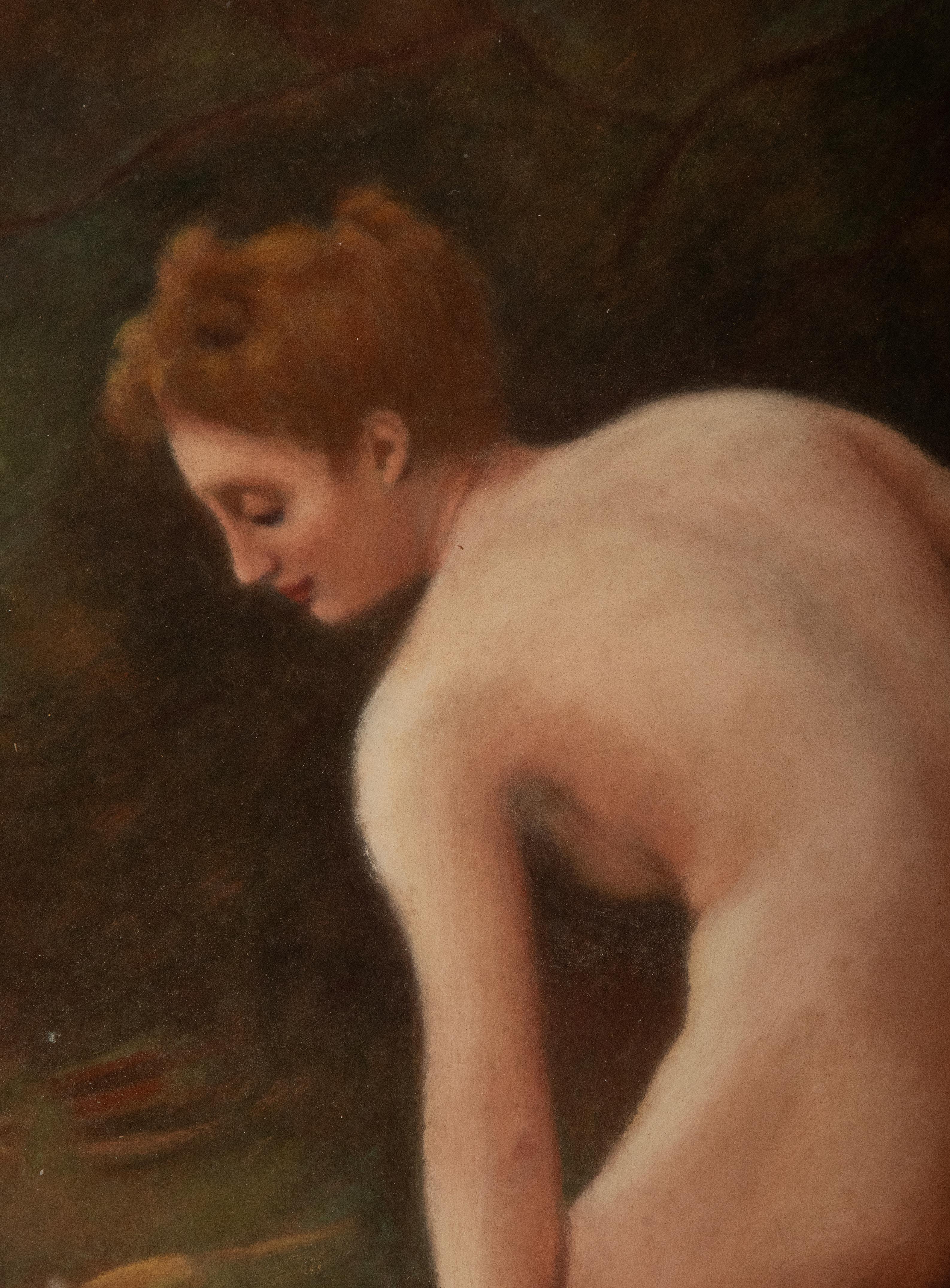 Late 19th Century Pastel Painting of Artémis / Diana by Joseph Wencker 3
