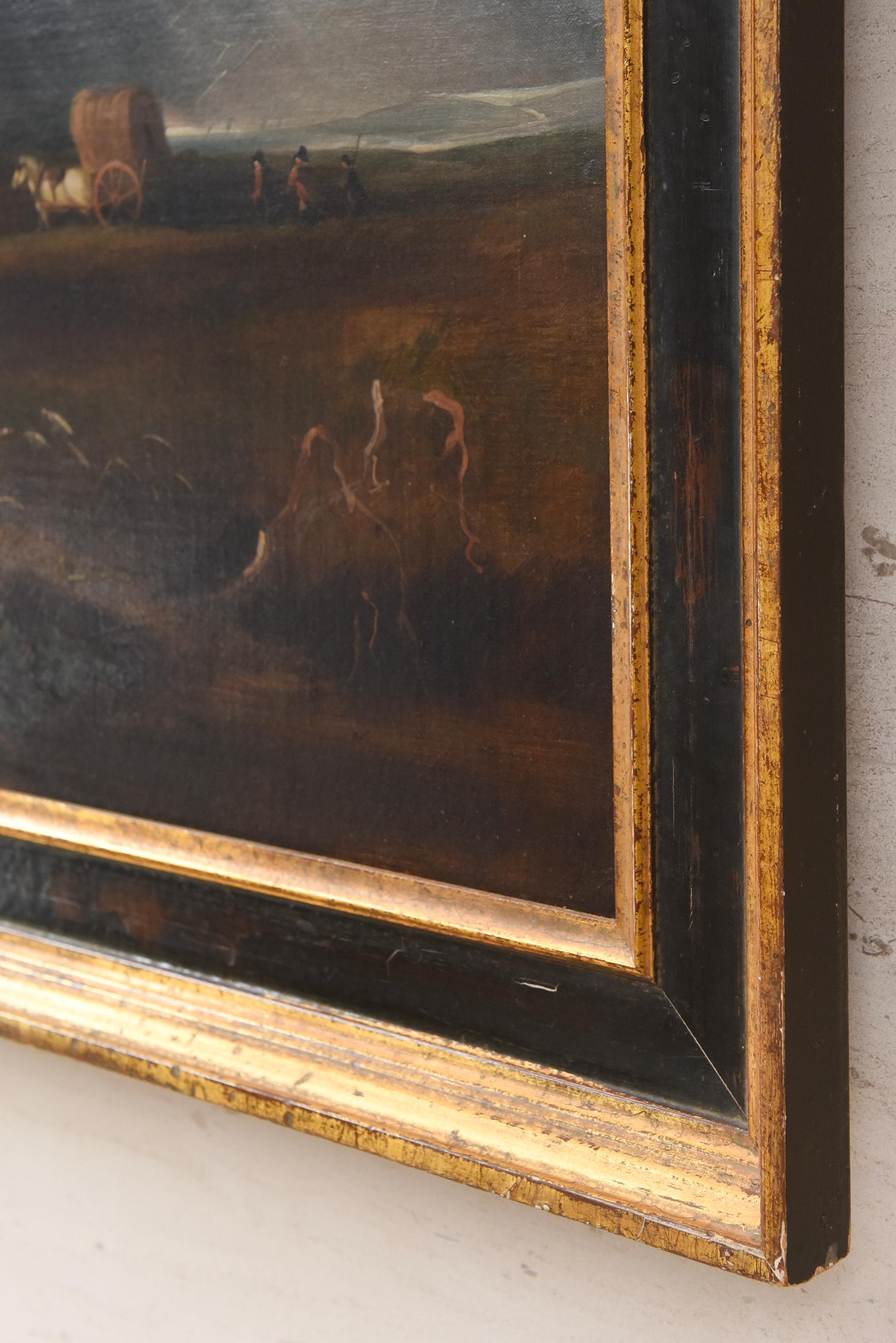 European Late 19th Century Pastoral Oil Painting For Sale