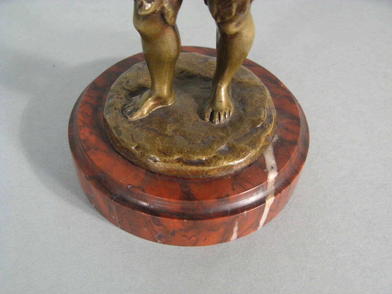 Late 19th Century Patinated Bronze Sculpture of a Mischievous Child - 1Y188 5