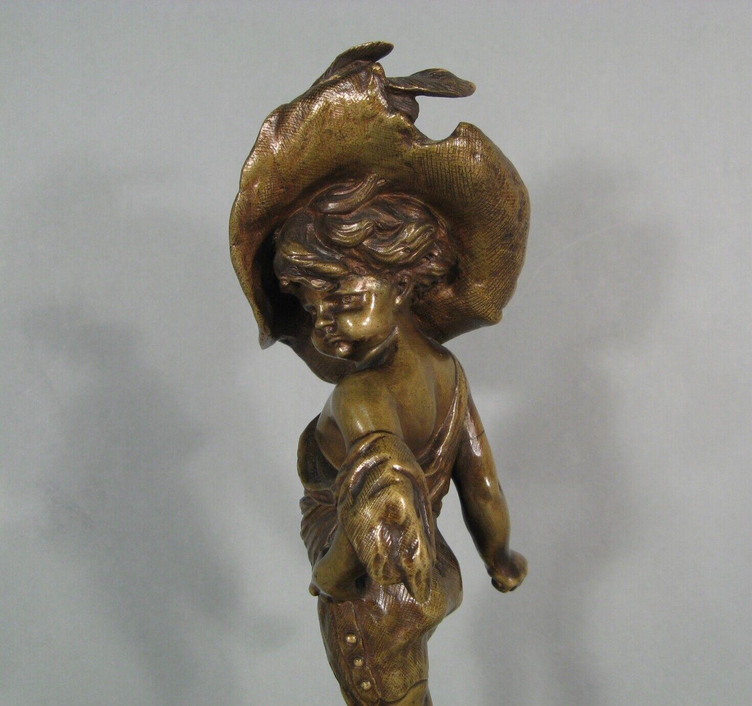 Late 19th Century Patinated Bronze Sculpture of a Mischievous Child - 1Y188 In Good Condition In Bordeaux, FR