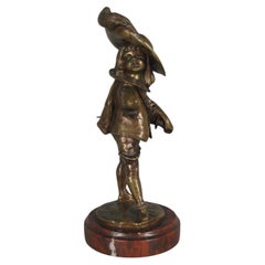 Late 19th Century Patinated Bronze Sculpture of a Young Musketeer - 1Y187