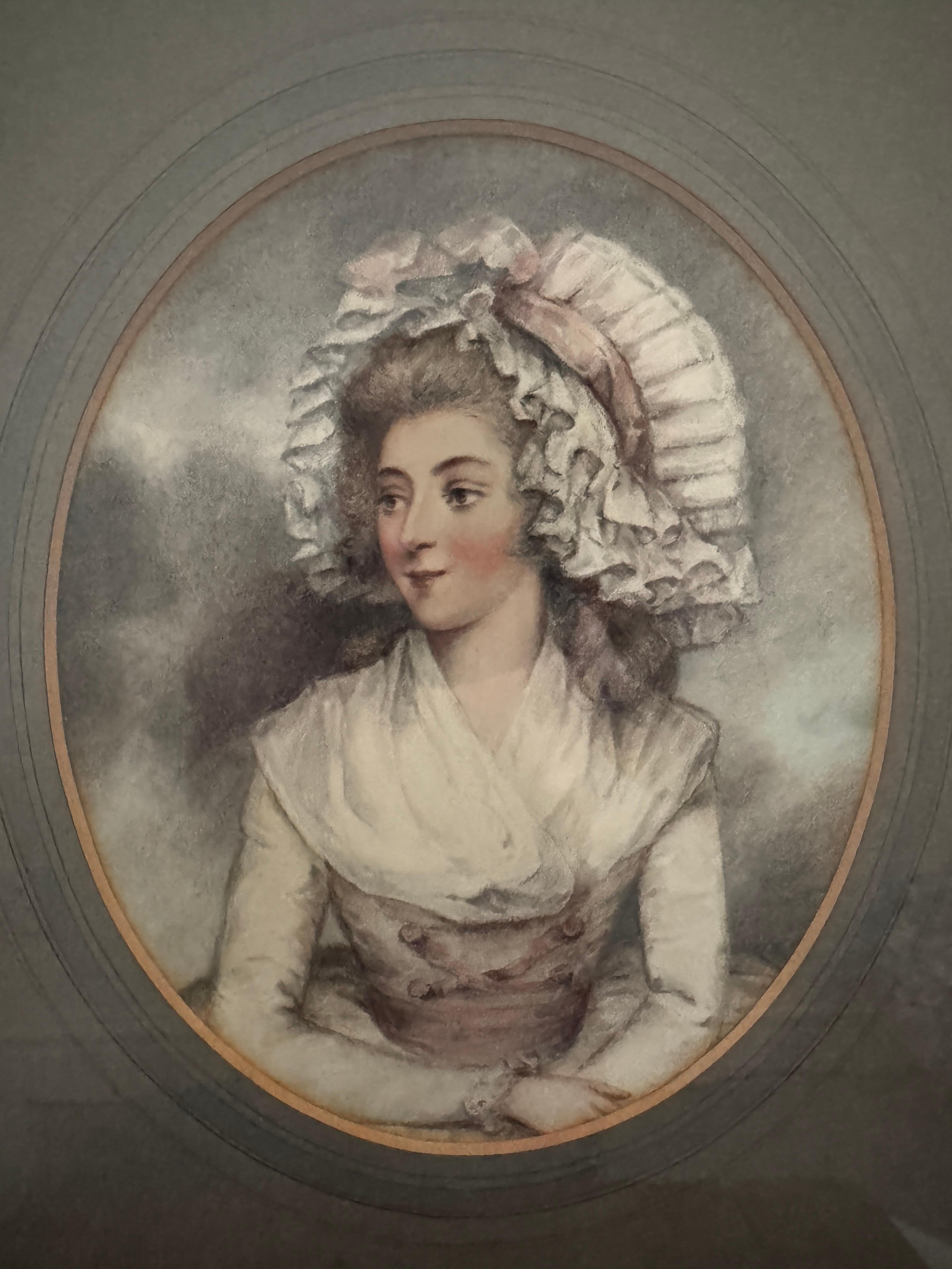 Portraits au crayon et à l'aquarelle de la fin du 19e siècle (ensemble de 8) en vente 5