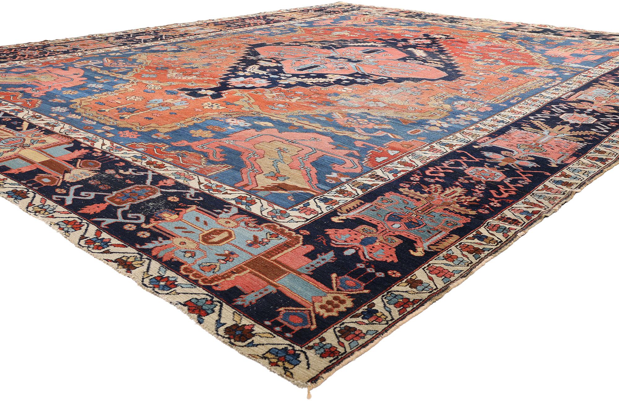 Late 19th Century Persian Bakshaish Carpet with Traditional Style For Sale 3