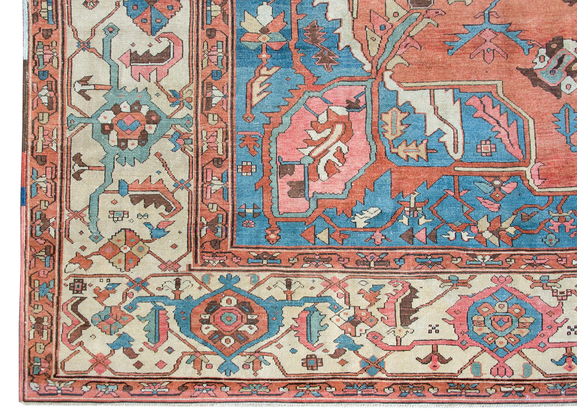 Late 19th Century Persian Bakshaish Rug For Sale 7