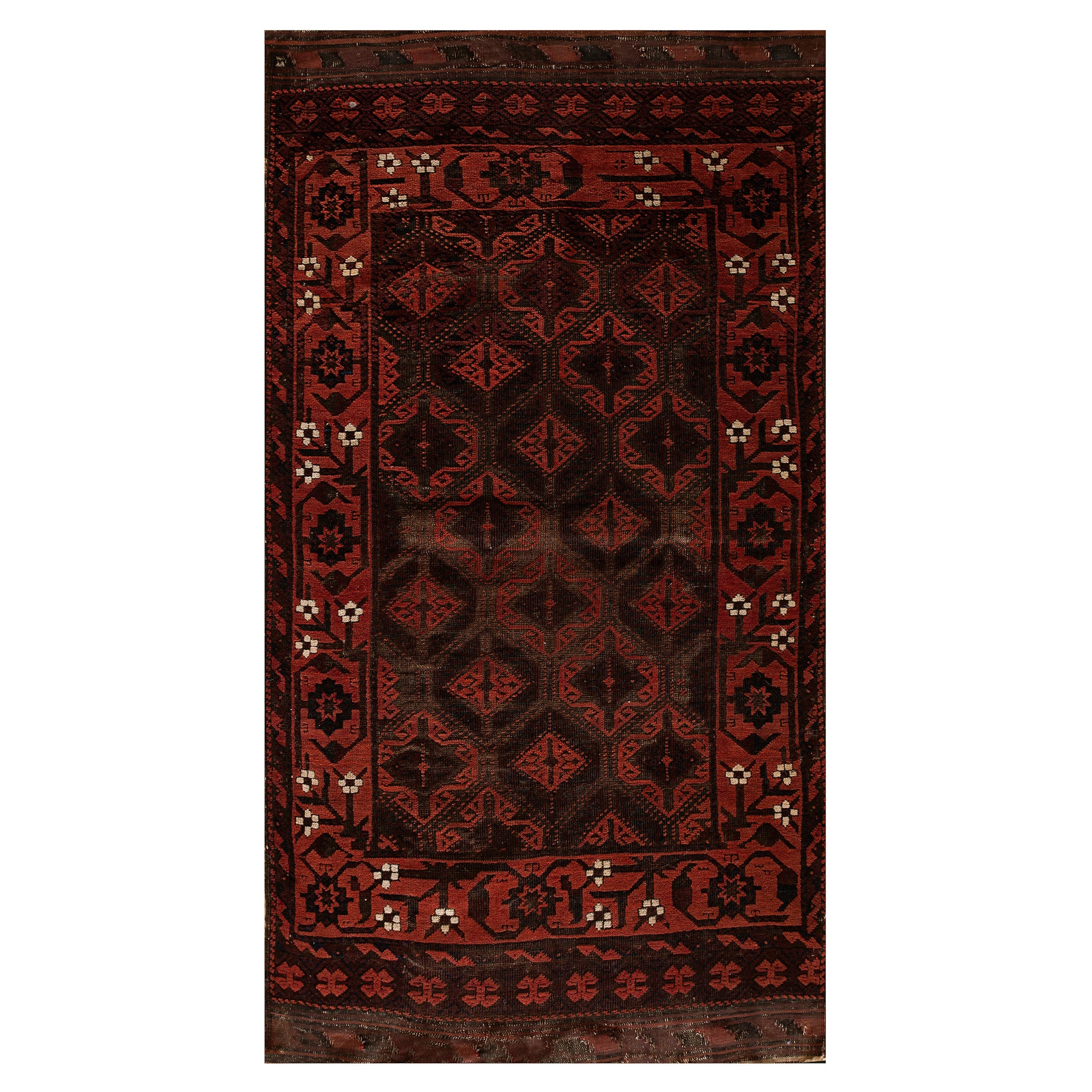 Tappeto persiano Baluch della fine del XIX secolo ( 2'8" x 5'2" - 82 x 157 cm )