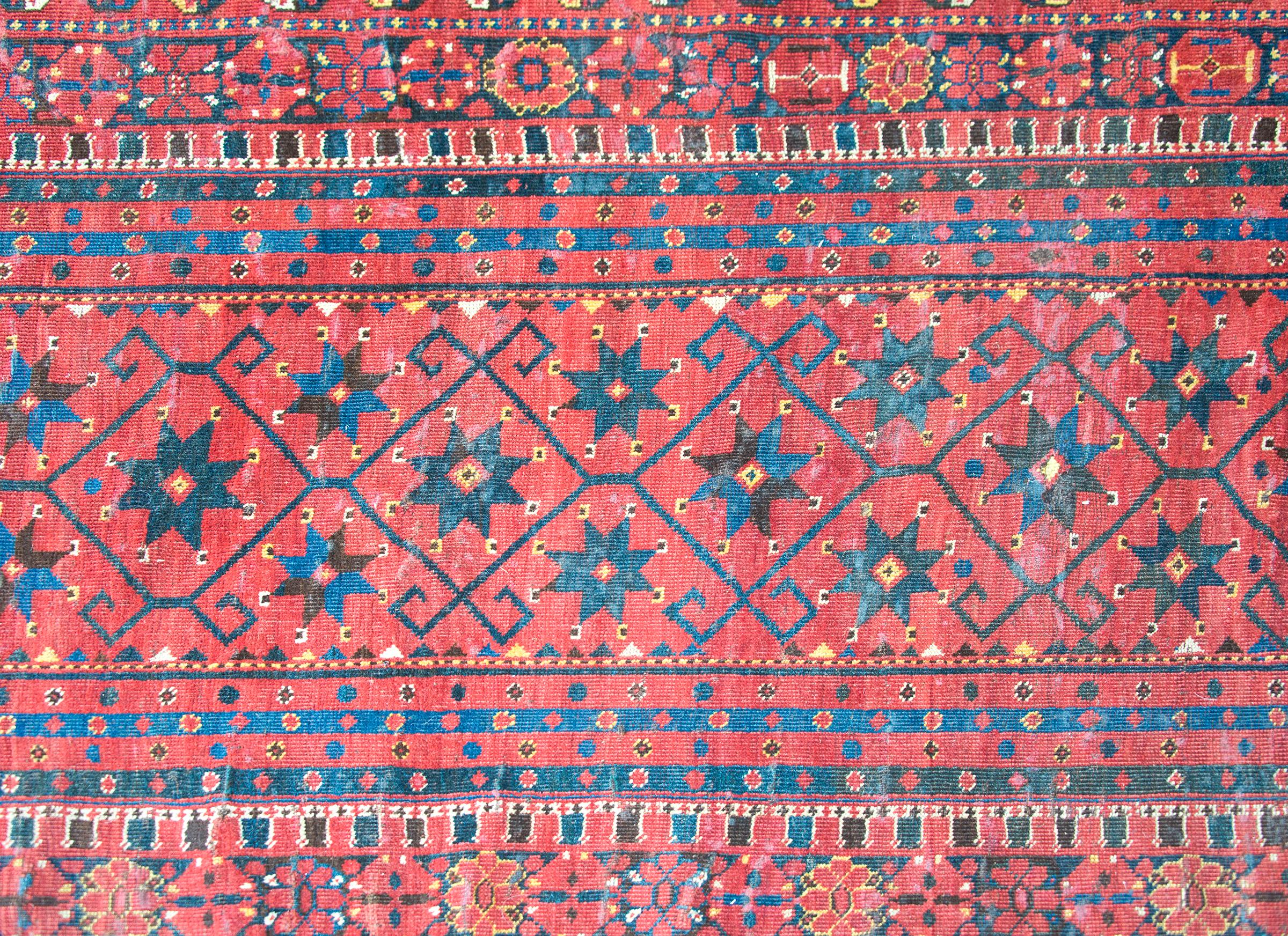 Afghan Late 19th Century Persian Bashir Rug For Sale