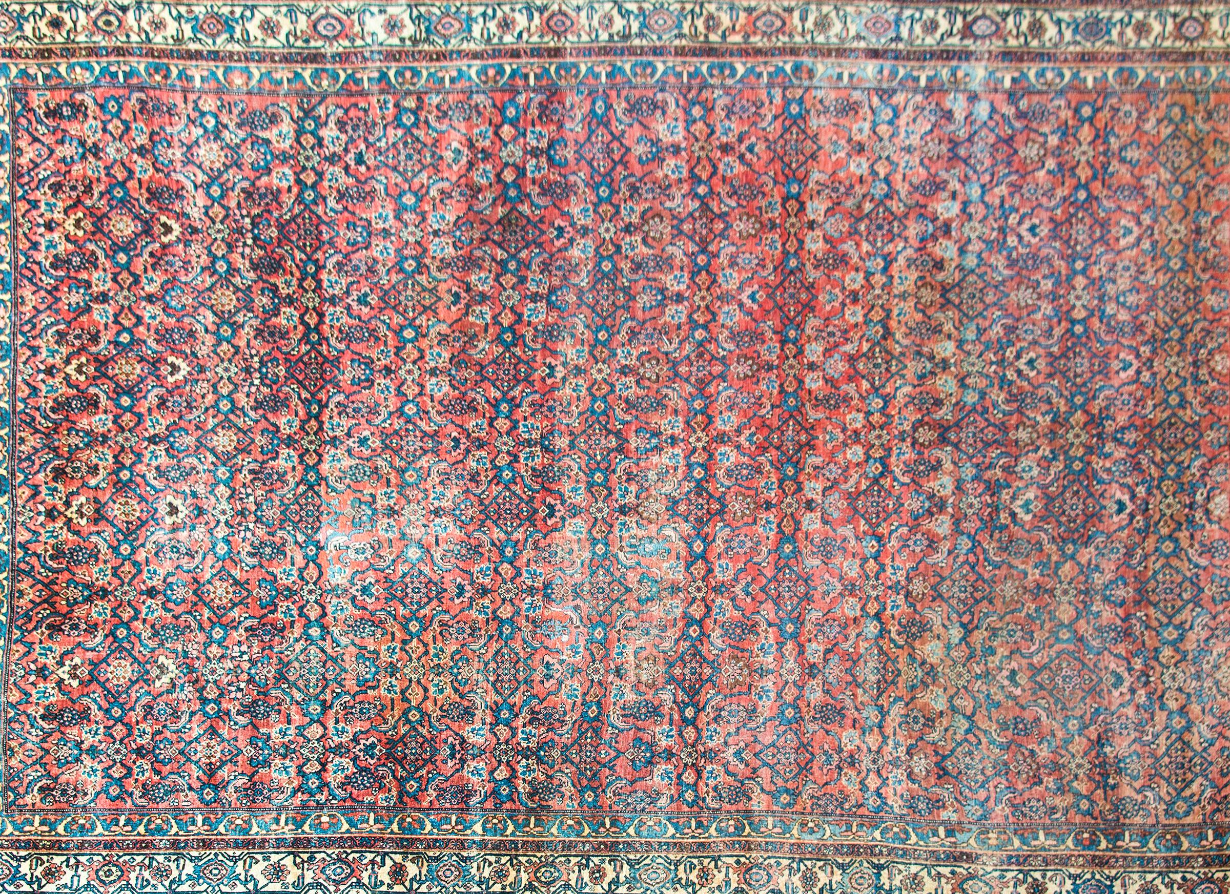 Persischer Bidjar-Teppich aus dem späten 19. Jahrhundert (Tabriz) im Angebot