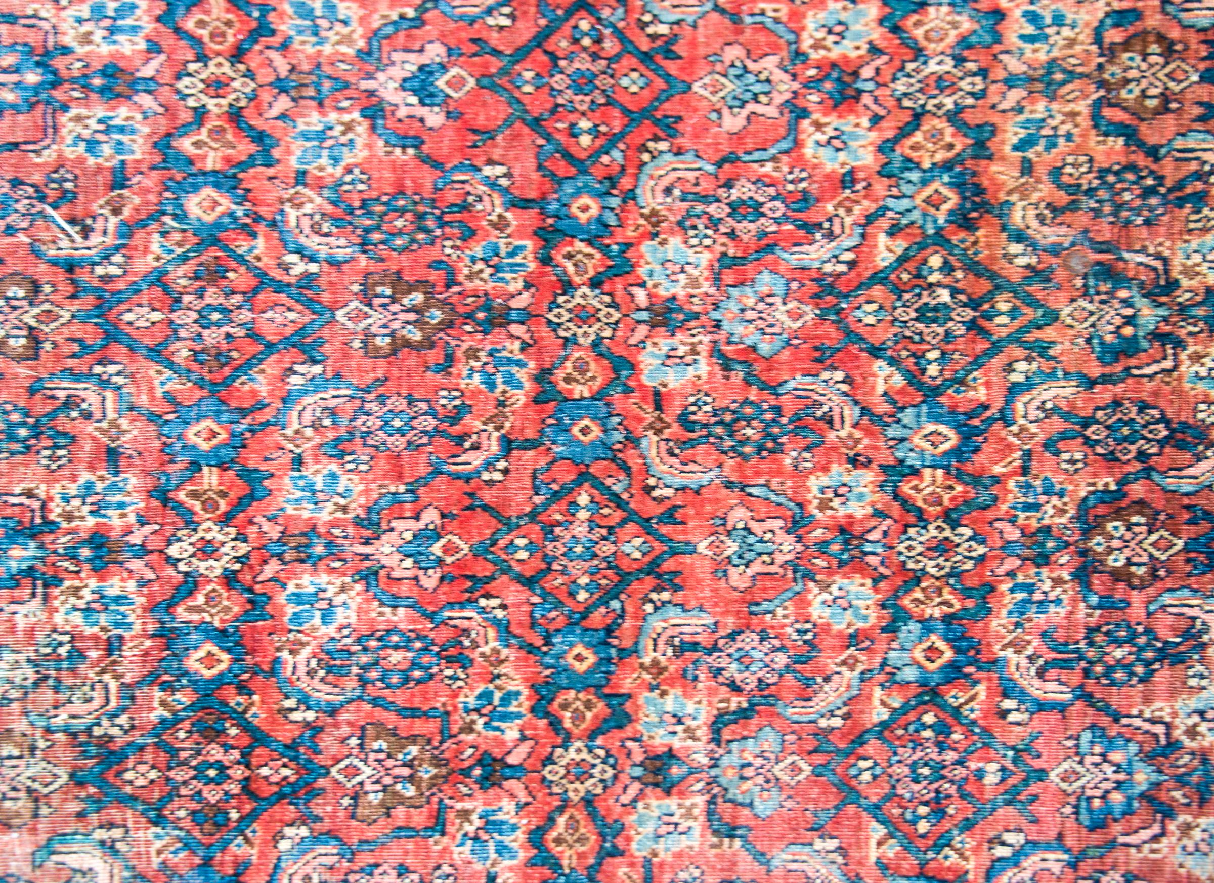 Persischer Bidjar-Teppich aus dem späten 19. Jahrhundert im Zustand „Gut“ im Angebot in Chicago, IL