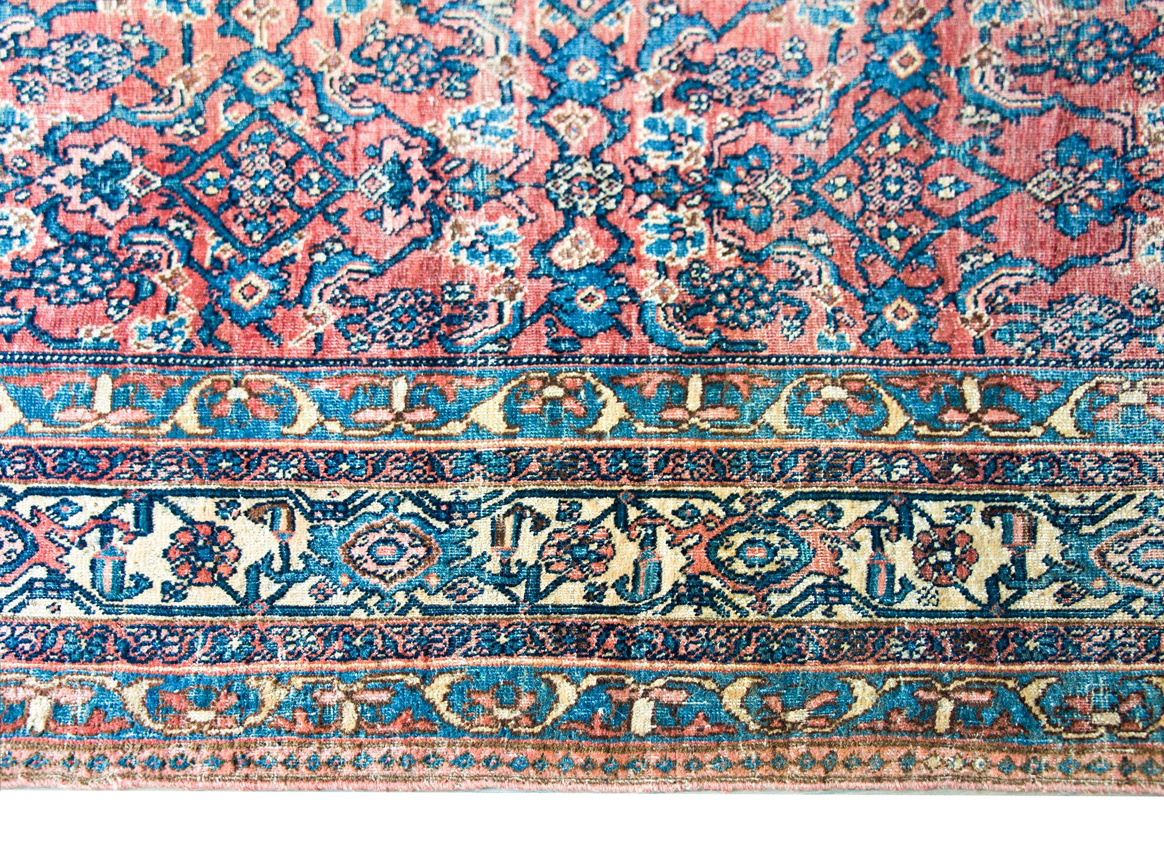 Wool Late 19th Century Persian Bidjar Rug For Sale