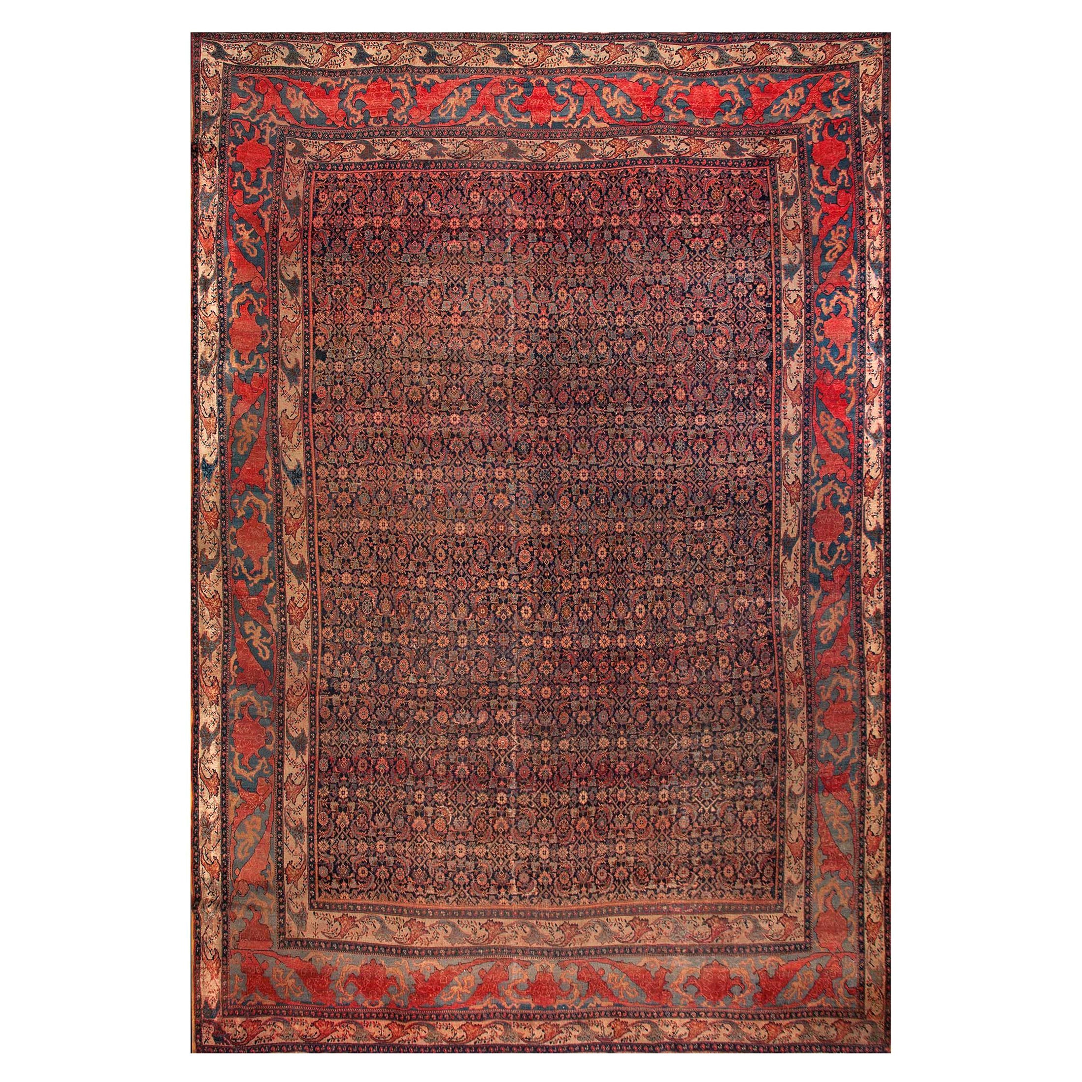 Tapis persan Bijar de la fin du XIXe siècle ( 12' 0'' x 18' 6'' - 365 x 563 cm)