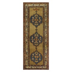 Tappeto persiano Bijar della fine del XIX secolo ( 4' x 10' 4" - 122 x 315 cm )