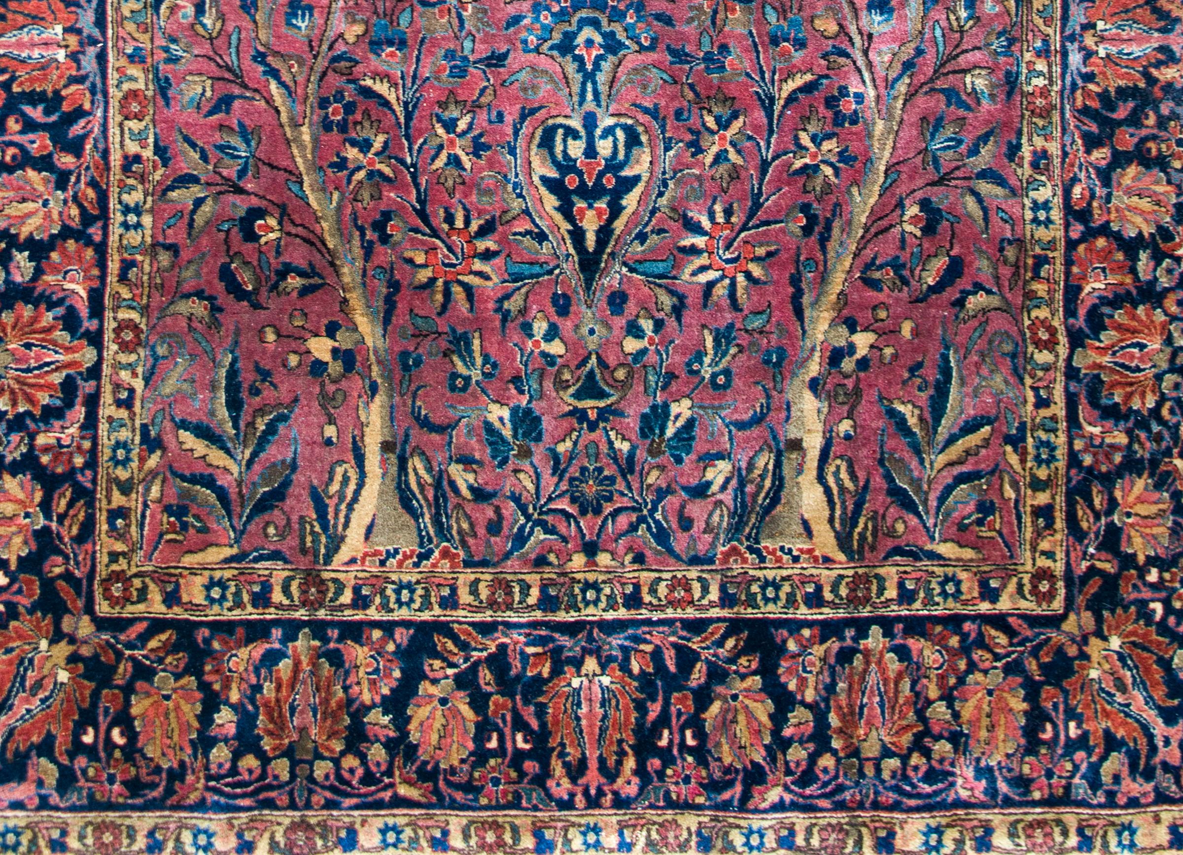 Late 19th Century Persian Double Tree-of-Life Kashan Rug For Sale 2