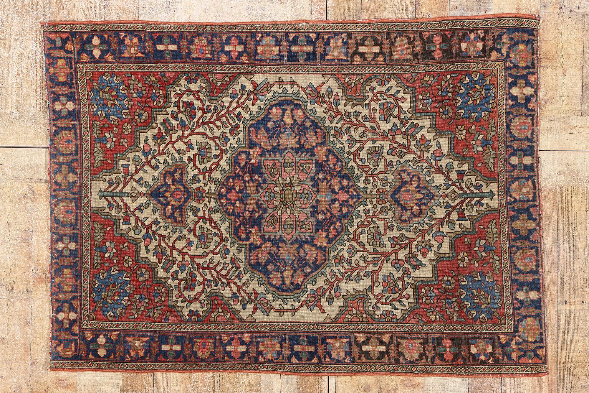 Tappeto persiano Farahan della fine del XIX secolo con stile moderno in vendita 2