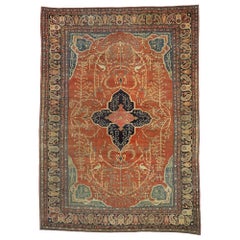Persischer Farahan-Teppich des späten 19. Jahrhunderts mit traditionellem Stil