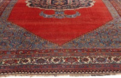 Late 19th Century Persian Halvai Bijar Carpet with Traditional Style