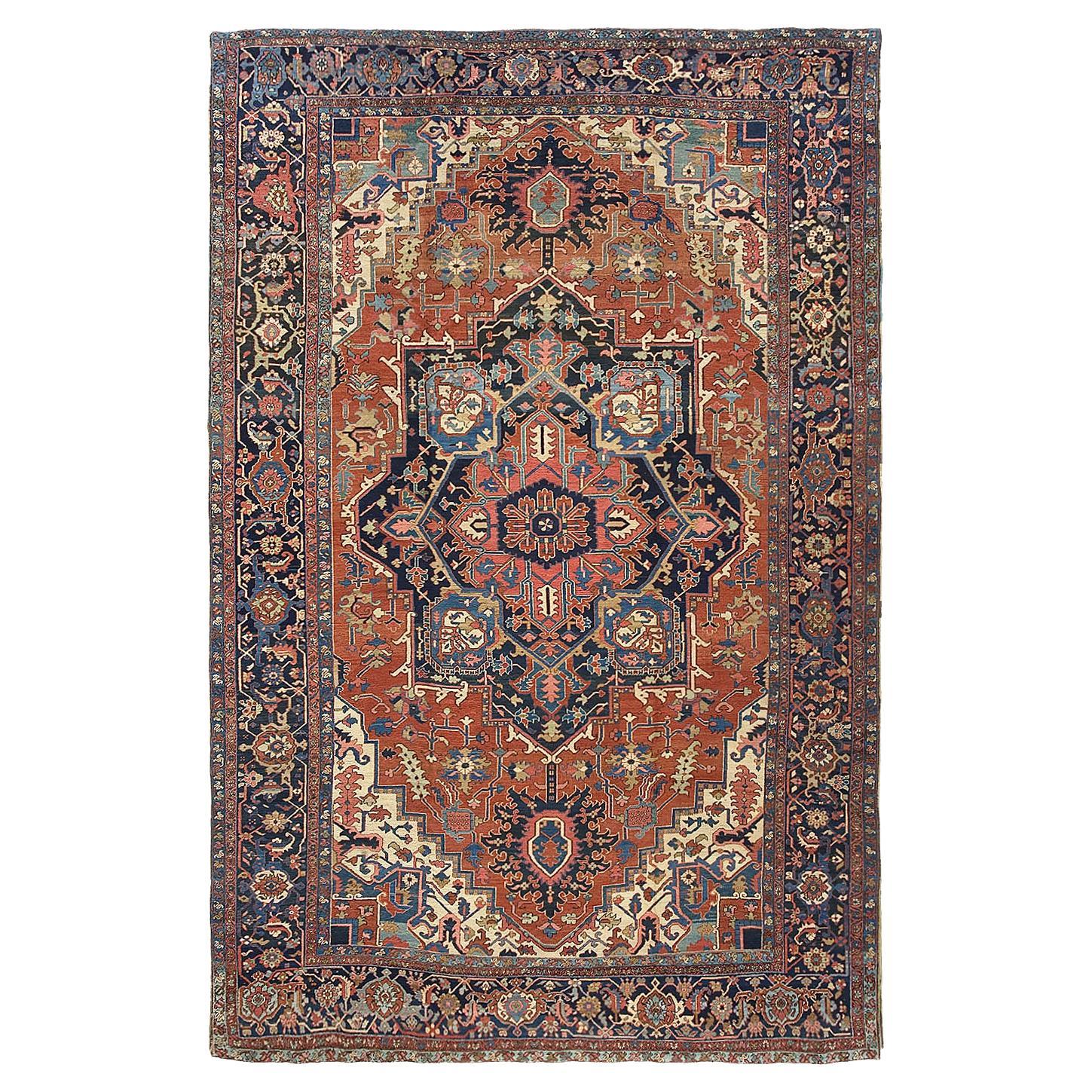 Late 19th Century Persian Heriz Carpet